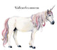 Watercolor White Unicorn Wall Decal