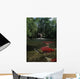 Grizzly Watches Salmon From Riverbank Digital Composite Wall Mural