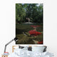 Grizzly Watches Salmon From Riverbank Digital Composite Wall Mural