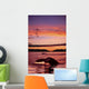 Digital Humpback Whale Tails At Sunset Wall Mural