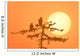 Silhouette Of Bald Eagle On Branch At Sunset Digital Composite Wall Mural