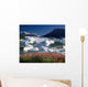 Composite View Of Colony Glacier W/ Fireweed Southcentral Wall Mural