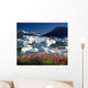 Composite View Of Colony Glacier W/ Fireweed Southcentral Wall Mural