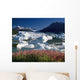 Composite View Of Colony Glacier W/ Fireweed Southcentral Wall Mural