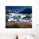 Composite View Of Colony Glacier W/ Fireweed Southcentral Wall Mural