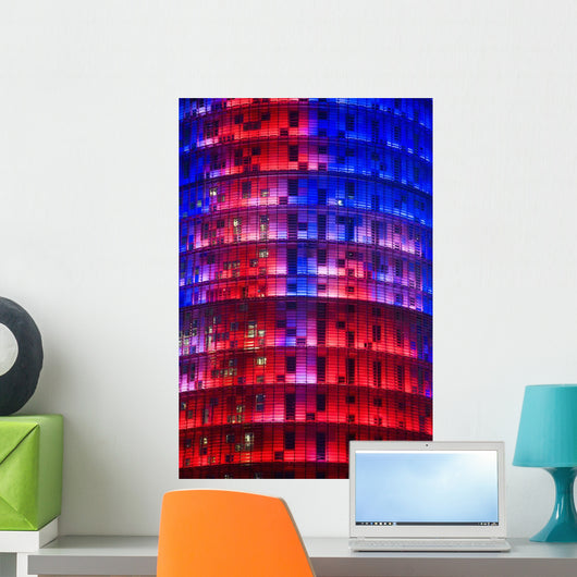 Spain, Colorful elevation of Agbar Tower Wall Mural