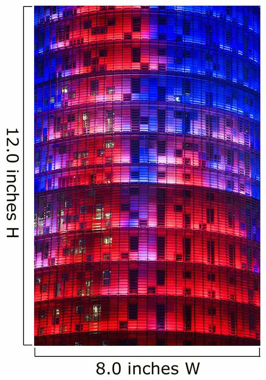 Spain, Colorful elevation of Agbar Tower Wall Mural