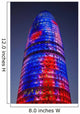 Spain, Colorful elevation of Agbar Tower Wall Mural