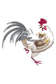 Paintbrush Rooster Wall Decal