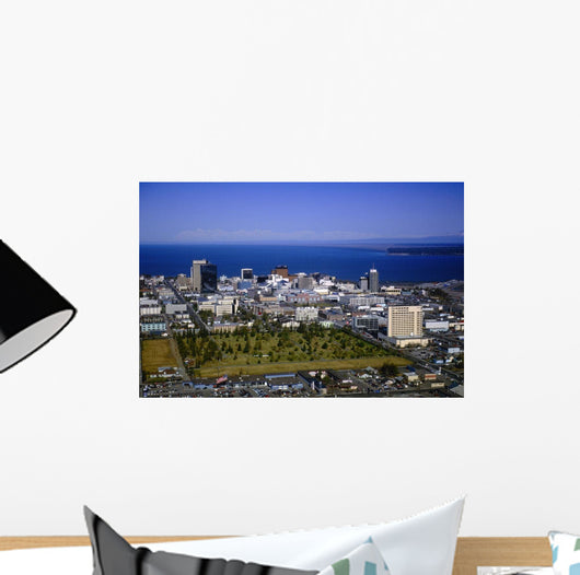 Aerial Of Anchorage Skyline Summer Alaska Wall Mural