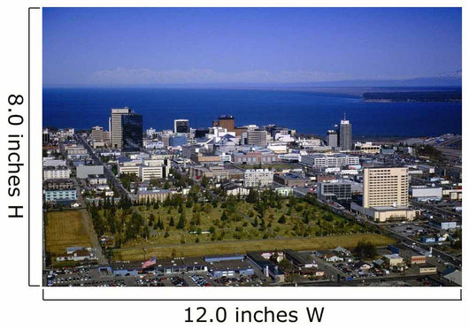 Aerial Of Anchorage Skyline Summer Alaska Wall Mural
