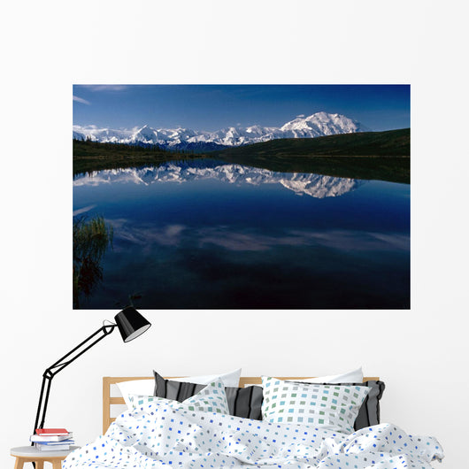 Mt Mckinley Reflected In Wonder Lk Denali Np Ak Wall Mural
