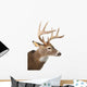 Large Whitetail Buck White Wall Decal Design 2