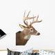 Large Whitetail Buck White Wall Decal Design 2