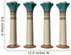 Four Egyptian Pillers Three Wall Decal