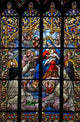 Virgin Mary and Jesus Stained Glass Wall Mural