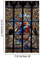 Virgin Mary and Jesus Stained Glass Wall Mural
