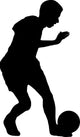 Soccer Boy with Ball Wall Decal