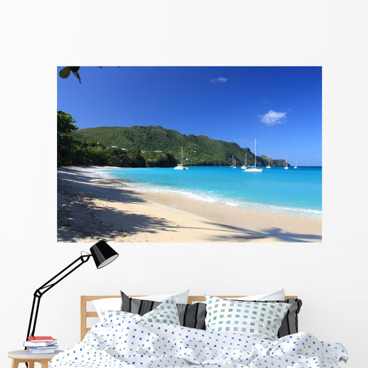 Tropical Beach on Bequia Island Wall Mural