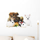 rabbit, dog, cat and parrot Wall Decal