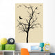 Tree With Birds Vector Wall Mural