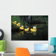 Rubber Ducks In A Row Pond Southcentral Alaska Wall Mural