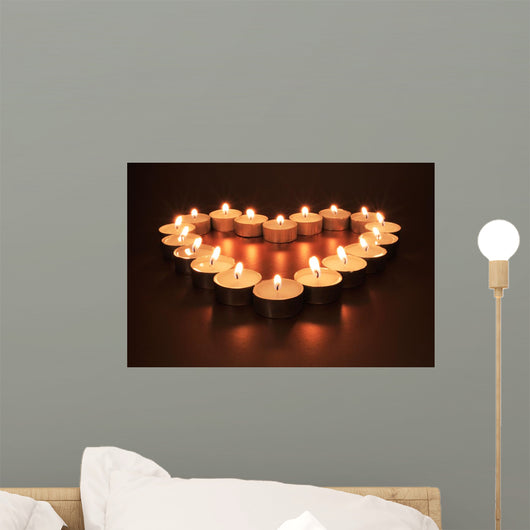 Heart of Candles Wall Mural