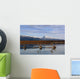 Caribou Bulls Swimming Wall Mural