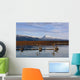 Caribou Bulls Swimming Wall Mural