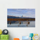Caribou Bulls Swimming Wall Mural