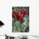 Close Up Of Spruce Needles & Mountain Ash Berries Wall Mural
