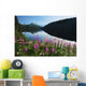 Scenic View Of Auke Lake On A Clear Day With Fireweed Wall Mural