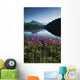 Scenic View Of Auke Lake On A Clear Day With Fireweed Wall Mural
