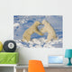 Polar Bears Wrestling And Play Fighting At Churchill, Manitoba, Canada Wall Mural