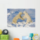 Polar Bears Wrestling And Play Fighting At Churchill, Manitoba, Canada Wall Mural