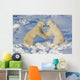 Polar Bears Wrestling And Play Fighting At Churchill, Manitoba, Canada Wall Mural