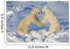 Polar Bears Wrestling And Play Fighting At Churchill, Manitoba, Canada Wall Mural