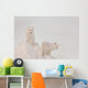 Two Arctic Foxes Stand Wall Mural