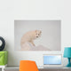 Arctic Fox Stands In Late Afternoon Sun On Top Of A Large Chunk Of Ice Wall Mural