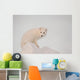 Arctic Fox Stands In Late Afternoon Sun On Top Of A Large Chunk Of Ice Wall Mural