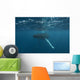 Underwater View Of A Humpback Whale In The Atlantic Ocean Wall Mural