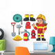 Firefighter Theme Set 1 Wall Decal Sticker Set