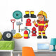Firefighter Theme Set 1 Wall Decal Sticker Set