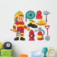 Firefighter Theme Set 2 Wall Decal Sticker Set