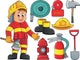 Firefighter Theme Set 2 Wall Decal Sticker Set