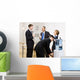 Business people drinking water at water cooler Wall Mural
