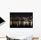 Midtown (West Side) Manhattan at night (panoramic photo made of Wall Mural