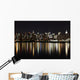 Midtown (West Side) Manhattan at night (panoramic photo made of Wall Mural