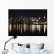 Midtown (West Side) Manhattan at night (panoramic photo made of Wall Mural