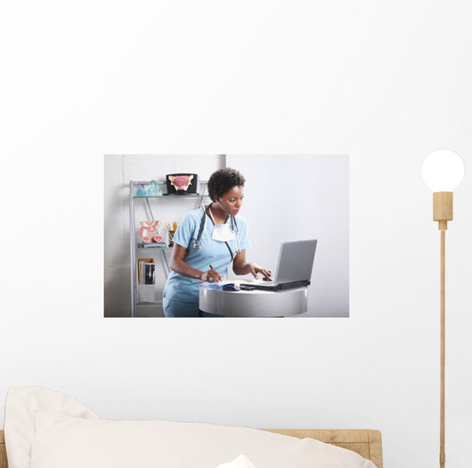 Cute Afro-american Doctor Her